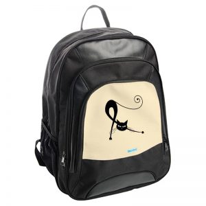 حقيبة ظهر جلدية بتصميم قطه كرتونيه