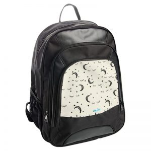 حقيبة ظهر جلدية بتصميم قمر ونجوم