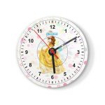 ساعة حائط دائرية بتصميم  الأميرة بيلا