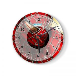 ساعة حائط دائرية بتصميم سبايدر مان