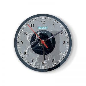 ساعة حائط دائرية بتصميم سبايدر مان الاسود