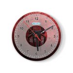 ساعة حائط دائرية بتصميم شعار سبايدرمان