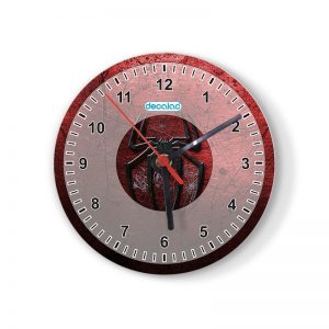ساعة حائط دائرية بتصميم شعار سبايدرمان