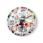 ساعة حائط دائرية بتصميم لحظات مهمه ون بيس