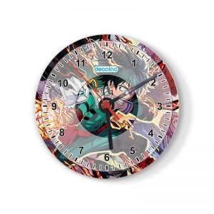 ساعة حائط دائرية بتصميم معركه في أكاديميتي للأبطال