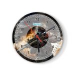 ساعة حائط دائرية بتصميم نيران معارك كول أوف ديوتي