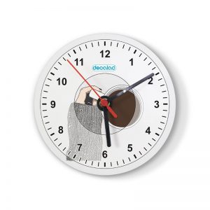 ساعة حائط دائرية بتصميم وقت القهوة