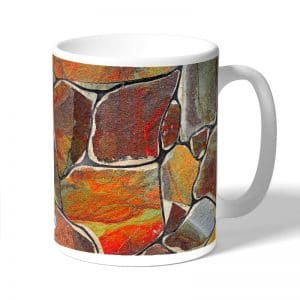 كوب قهوة بتصميم صخور ملونه