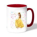 كوب قهوة بمقبض احمر بتصميم  الأميرة بيلا