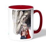 كوب قهوة بمقبض احمر بتصميم باكوغو أكاديميتي للأبطال