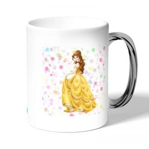 كوب قهوة بمقبض فضي بتصميم  الأميرة بيلا