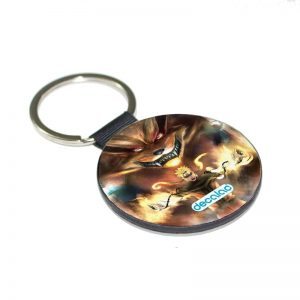 ميدالية مفاتيح دائرية بتصميم ناروتو وكوراما الكيوبي