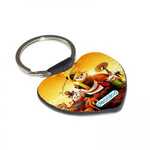 ميدالية مفاتيح شكل قلب بتصميم اصدقاء كونغ فو باندا