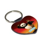 ميدالية مفاتيح شكل قلب بتصميم ركله كونغ فو باندا