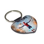 ميدالية مفاتيح شكل قلب بتصميم سبايدر مان ايرون مان