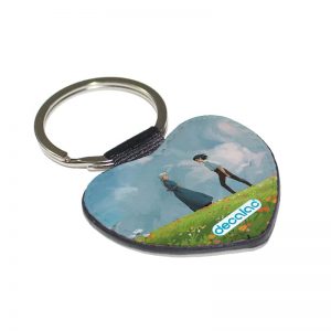 ميدالية مفاتيح شكل قلب بتصميم قلعه هاول المتحركة