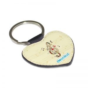 ميدالية مفاتيح شكل قلب بتصميم نغمة موسيقية جميلة